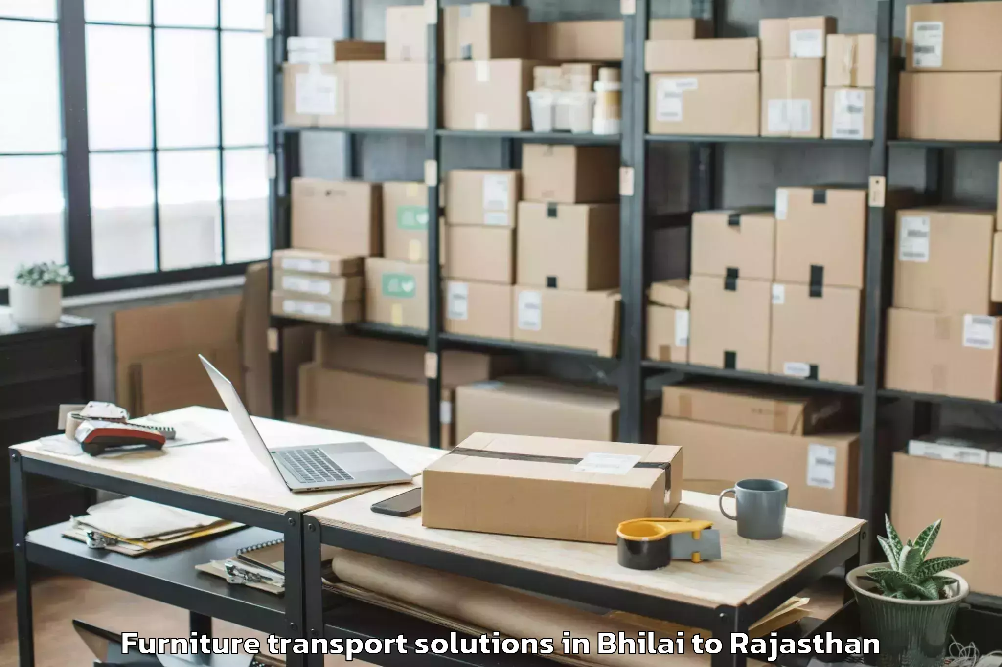 Efficient Bhilai to Udpura Furniture Transport Solutions